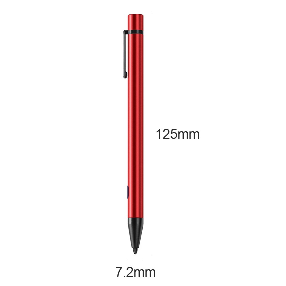 Capacitive Screen Stylus Pen Drawing Touch Smart Pencil for iPad Air Mini 5: Red