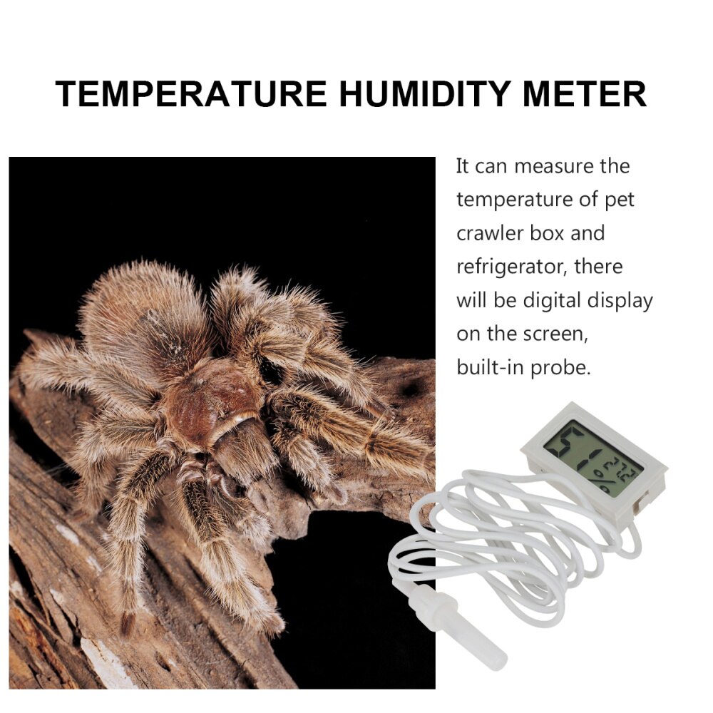 5pcs Wire Humidity Gauge Meter Mini Indoor Outdoor LCD Hygrothermograph