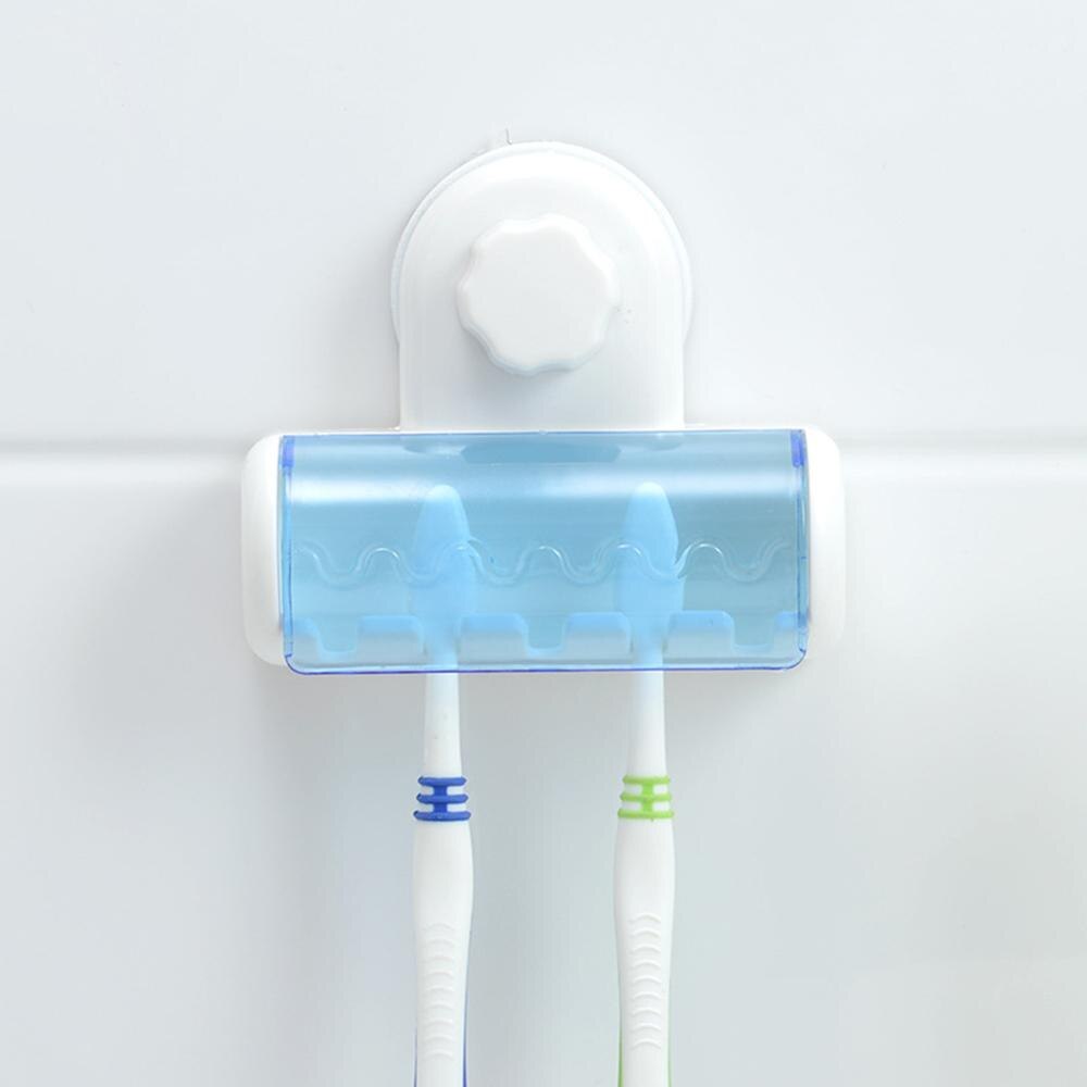 Plastic stofdicht Tandenborstelhouder Transparant Blauw Badkamer Organisator Keuken voor Volwassenen en Kinderen