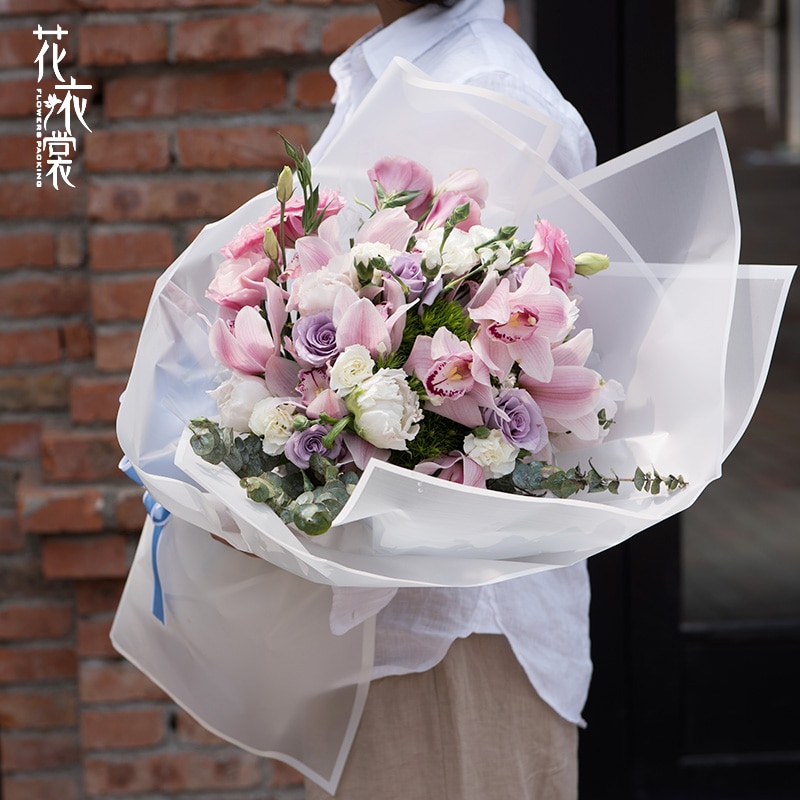 20 stk koreansk blomst enkel emballage emballage flerfarvet blomsterbutik indpakningspapir buket forsyninger