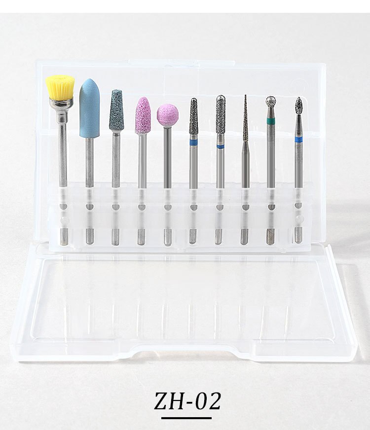 Nail Boor 1 Doos Frezen Voor Nail Art Ronde/Tip Hoofd Polijsten Professionele Nail bestanden Art Tool: 02