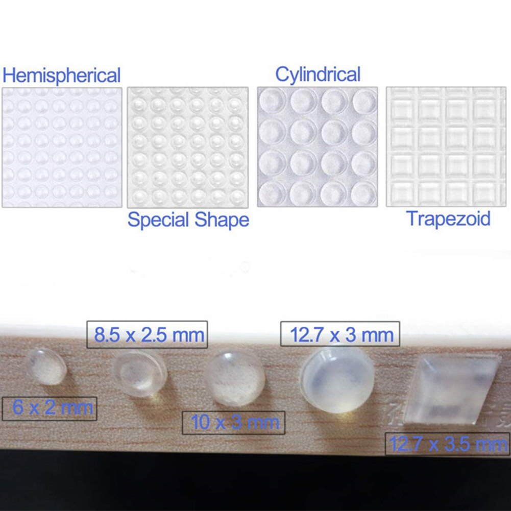 118 stk skærebræt klar skuffepude glasplade selvklæbende silikone kabinet dør kofanger billedramme combo pack vægbuffer