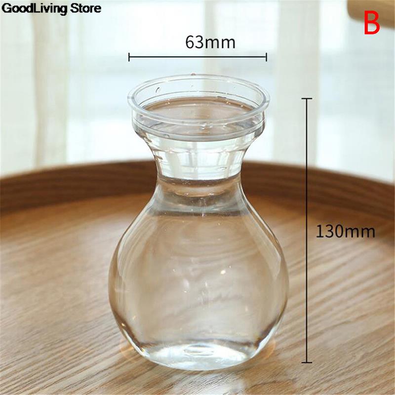 Mini florero de Jacinto de resina transparente para decoración del hogar, maceta de flores y plantas, adornos artesanales para sala de estar, jardín, decoración de escritorio, 1 ud.: B