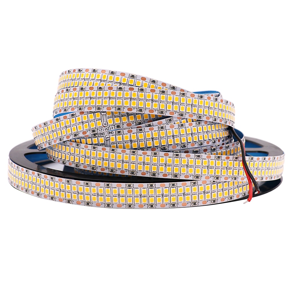 480 LEDs/m SMD 2835 LED-Streifen 24 V 12 V 5 m 2400 LEDs zweireihig flexibler LED-Streifen 1200 LEDs 900 LEDs Bandband Projektbeleuchtung
