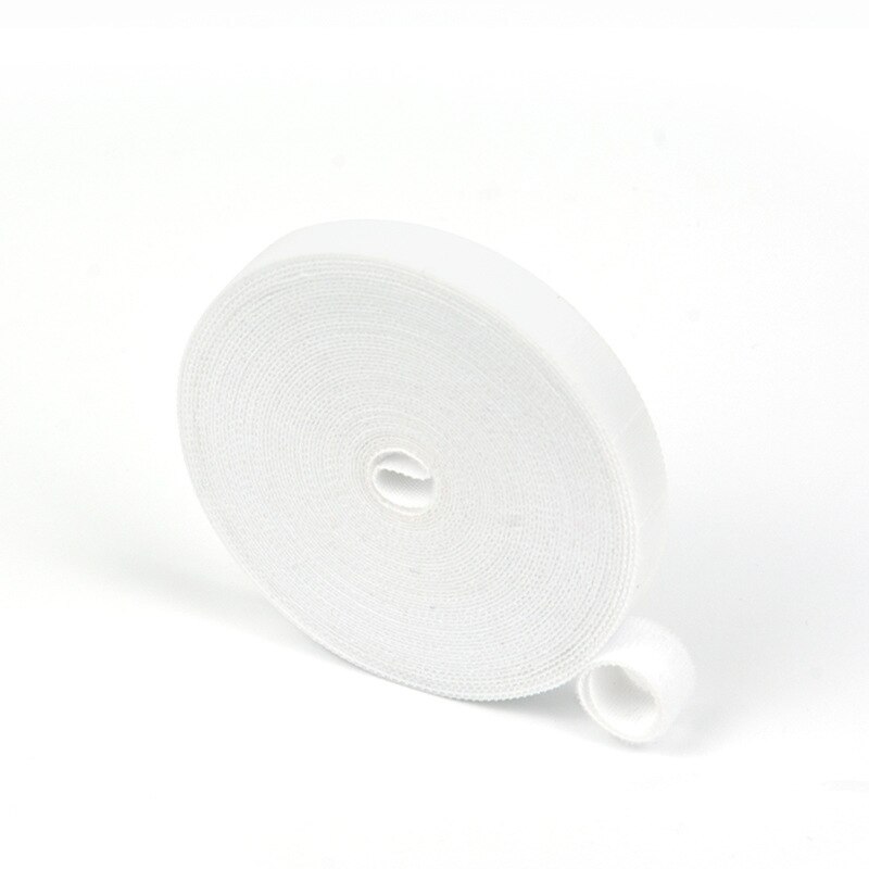 Correa de almacenamiento de alambre, cinta autoadhesiva para atar cables, reutilizable, para planta fija, 15mm: width15mm white / 6 meters