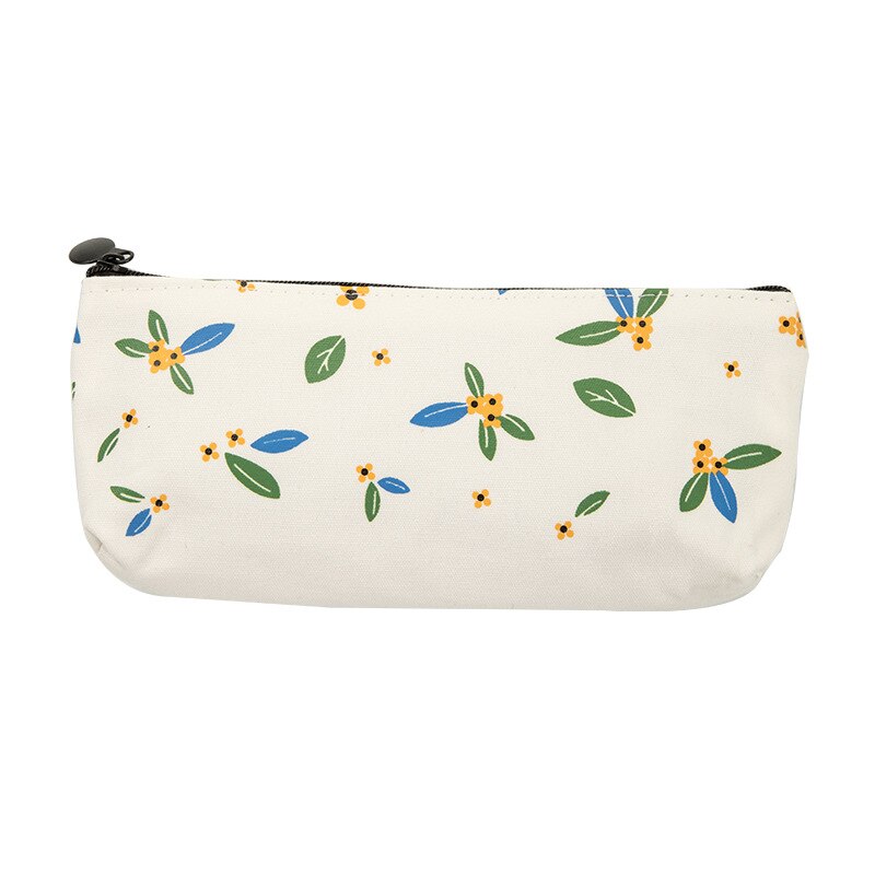1 unidad de estuche de lápices Kawaii, bolsa de lápices de lona para plantas y flores, gran bolsa de almacenamiento, artículos de papelería para estudiantes útiles escolares para niños, para niños: 4