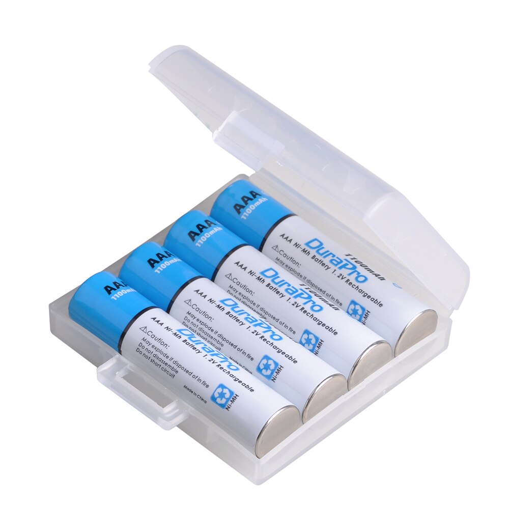 DuraPro 2800MAH AA or 1100mAH AAA Ni-MH Rechargeable Batteries for Camera, Calculator, MP3 Player ect: 4 AAA