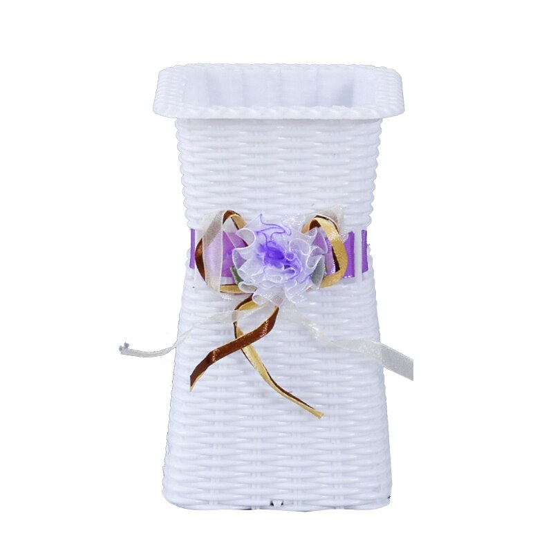 20RC Plastic Vase Simple Simulation Floral Shaped Flower Vases Organizer for Wedding Romantic Dinner Decoration Arrangement