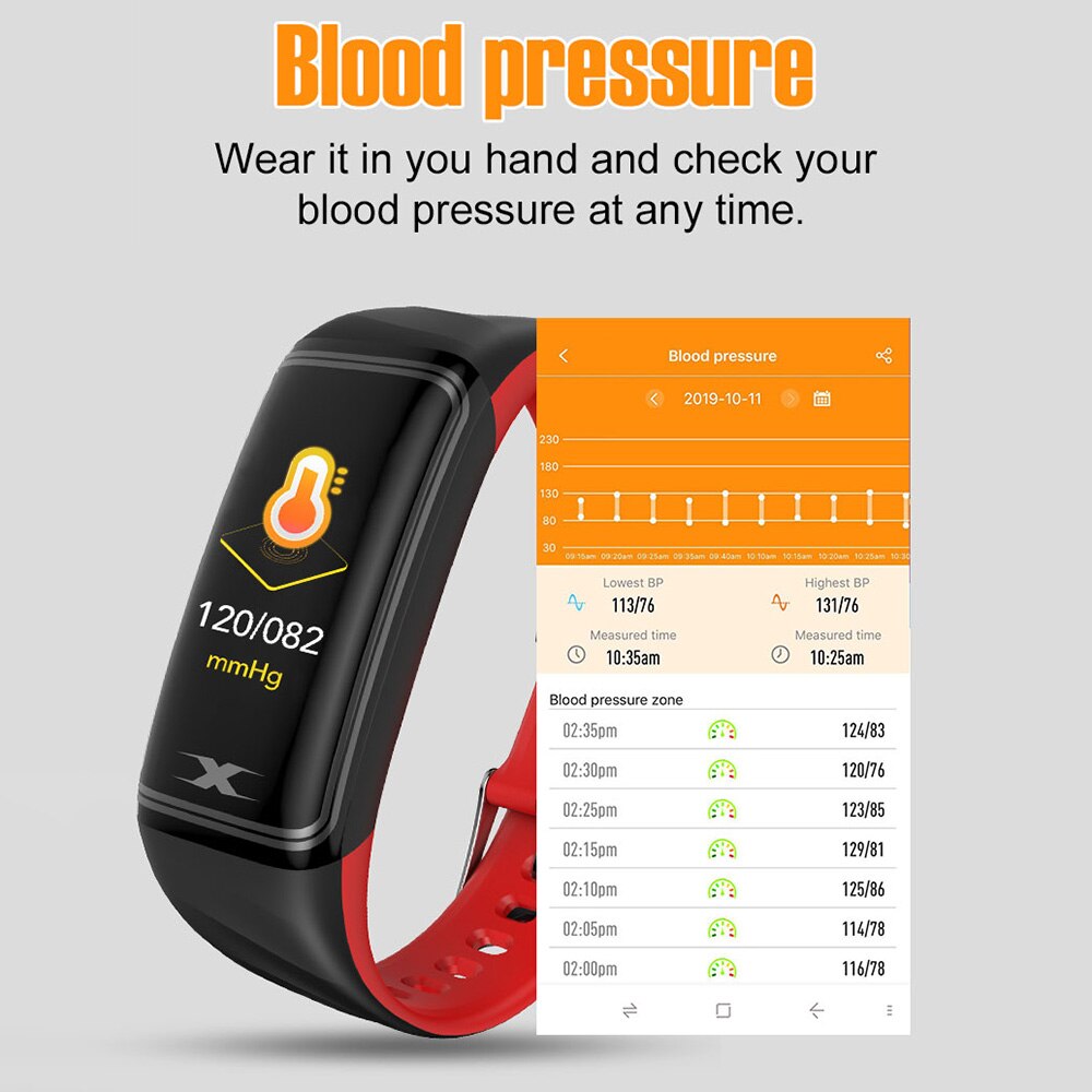 V30s smart armbånd bt sport fitness tracker puls søvn sundhed monitor storskærm smart ur