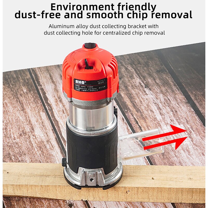 Aluminum Alloy Trimmer Base Dust Cover Board Inclined Board For Woodworking Slotting Machine Vacuum Cleaner Offset Base