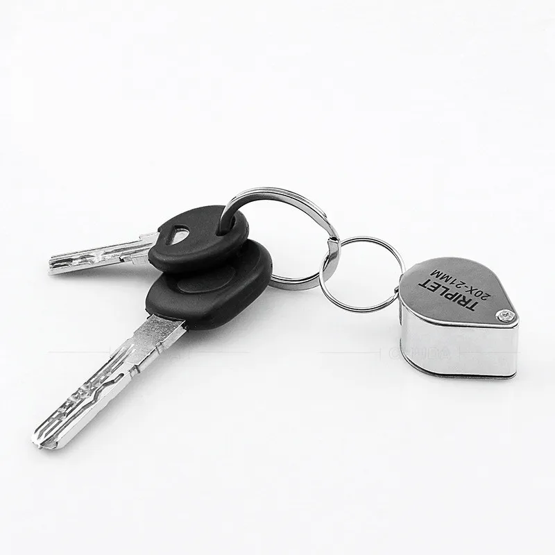 Metal Jóias Lupa, Jewelers Eye Tool, Jóias Dobrável Lente De Vidro De Lupa, Lupa De Vidro Triplet, Vidro Diamante, 30X