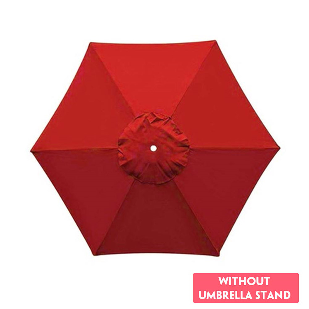 2m parasols de terrasse, support de protection pour parasol, 48 lampes led, auvent de jardin extérieur, abri solaire pour cour, piscine, plage: Rouge