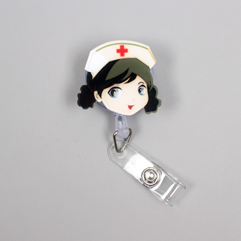 Pour hôpital médecin et infirmière Clown rétractable support de badge bobine fille infirmière exposition Enfermera garçon fille nom carte poitrine: 2