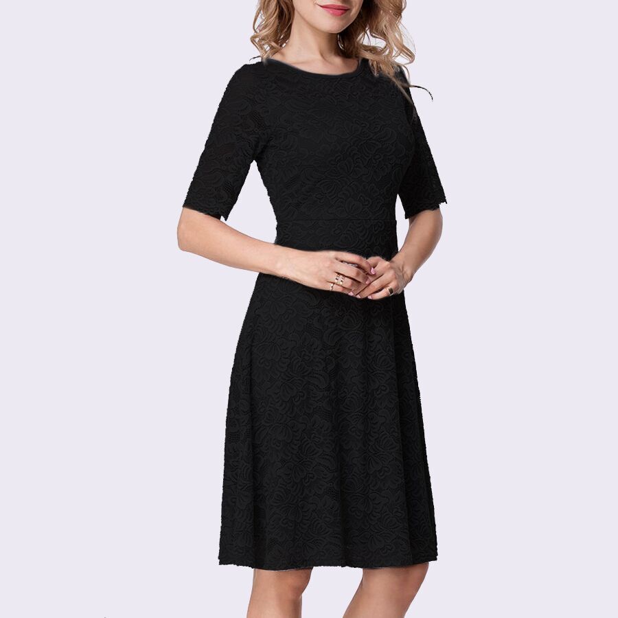 Vintage Party Dress Lace Half Sleeve Dress Women Plus Size Dress Dress