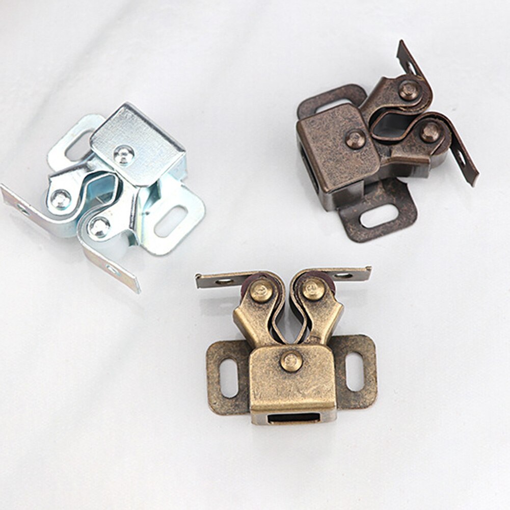Double Wheel Cupboard Door Buckle Spring Lock Door Windows Hasps Hardware Doorknob Lock Home Mat