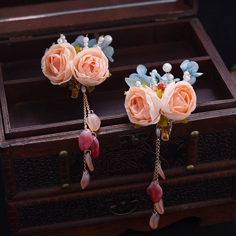 Luxus Haar Zubehör für Frauen Jahrgang Blume Haarnadel Hanfu Hairgrip