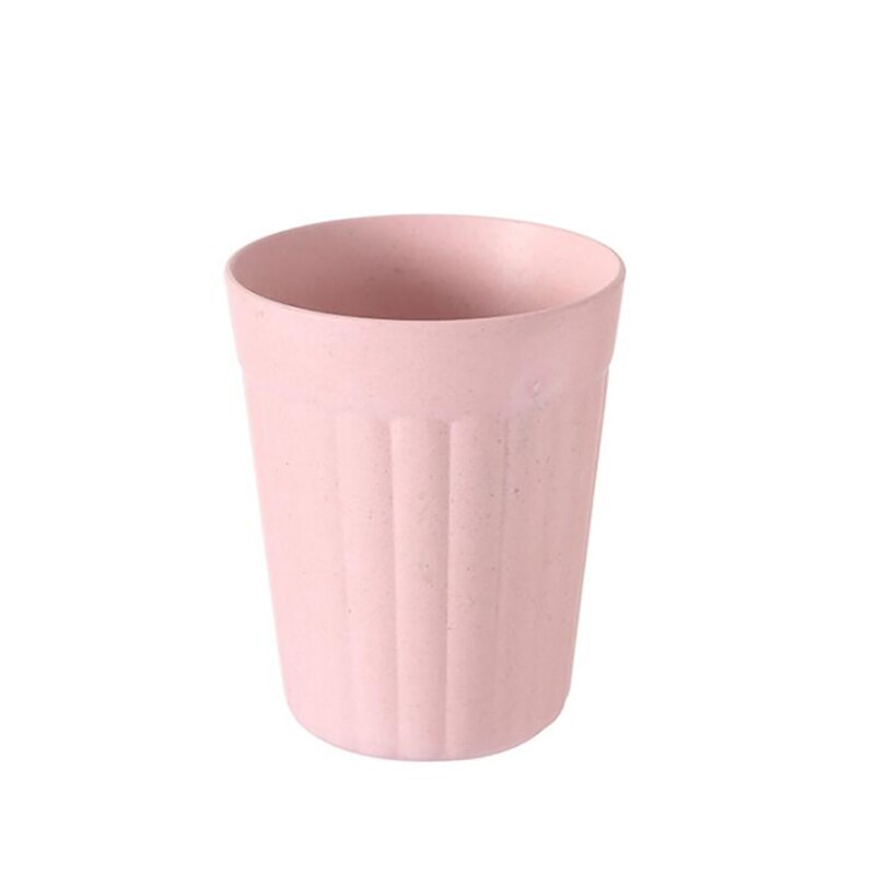 Plastic Eco-Friendly Toothbrush Cup Bamboo Fiber Environmental Water Children Breakfast Wheat Straw Coffee Tea Milk Drink Cup