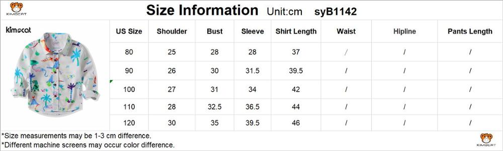 Kimocat para bebé niño ropa otoño primavera niños camisa de manga larga guapo estampado de dinosaurio niños de algodón Casual camisas de algodón sólido
