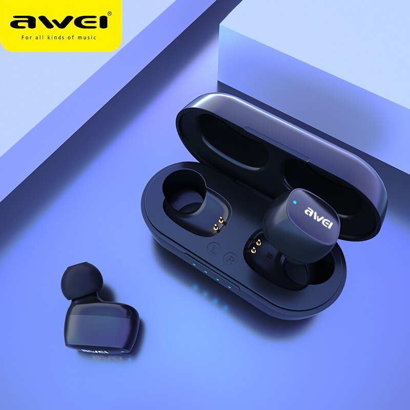 Newset Awei T13 Tws Draadloze Bluetooth Oortelefoon Hoofdtelefoon Sport Handsfree Headset Oordopjes Met Microfoon Hd Stereo Voor Xiaomi