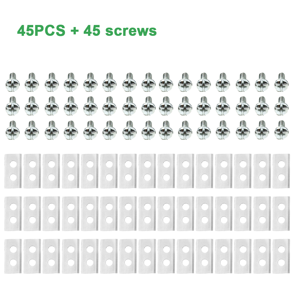 Stainless Steel Automatic Moving Machine Blade 30Pcs Lawn Mower Blade Titanium Plating for Worx Landoid Lanmower WG754E WG791E: Pink