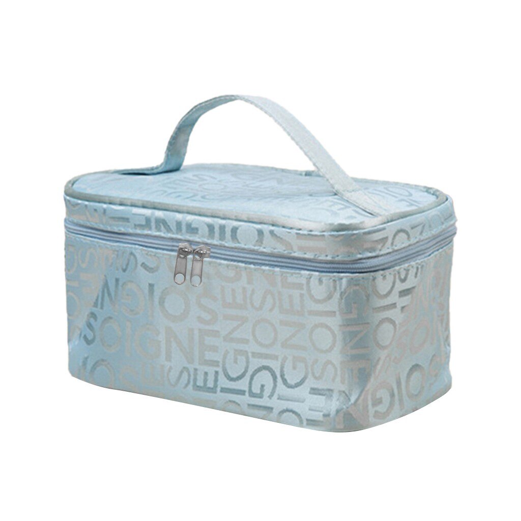 Letter Cosmetic Bag Square Travel Portable Storage Wash Bag for toothbrush or makeup brushes shaver Kits Storage Bags: C