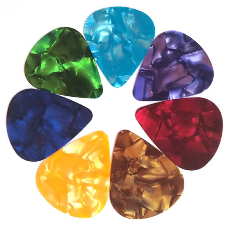 10 Pcs Plectrums Celluloid Kleurrijke Plectrum 0.46/0.71/0.96 Mm Gitaar Onderdelen