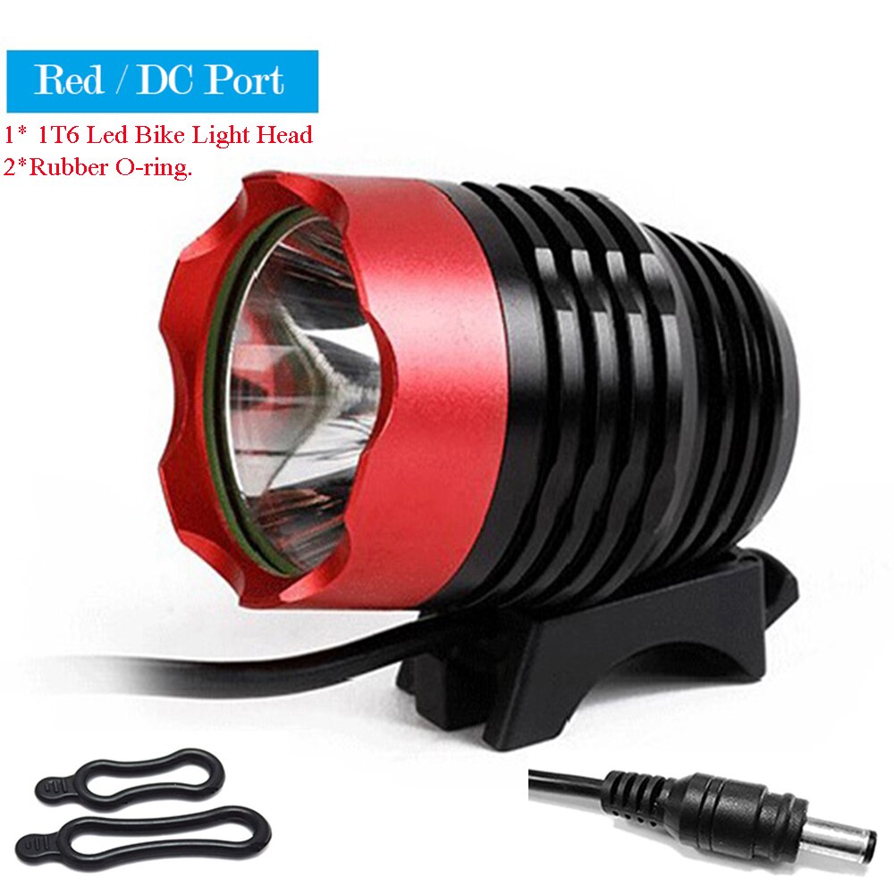 T6 LED Bike Light Front Handlebar Bicycle Spotlight MTB Lamp Riding Headlight DC USB Port for Cycling Mountain Bike Accessory ﻿: light green