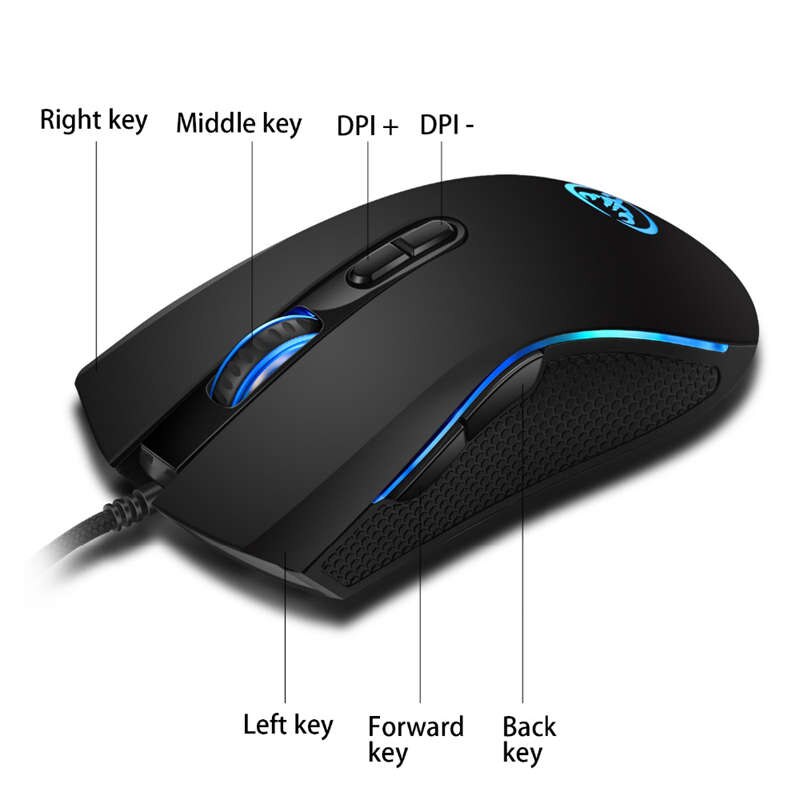 Hxsj 3200Dpi 7 Buttons 7 Colors Led Optical Usb Wired Mouse Gamer Mice Computer Mause Mouse Gaming Mouse For Pro Gamer