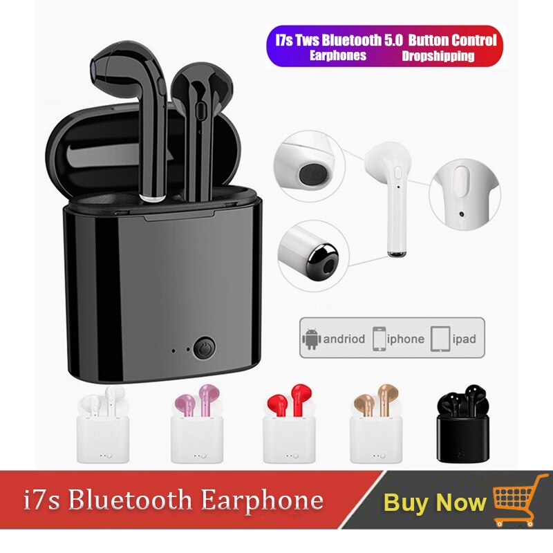 I7s Tws Bluetooth 5.0 Oortelefoon Met Opladen Doos Draadloze Hoofdtelefoon Stereo Sport Waterdichte Oordopjes Headsets Met Microfoon