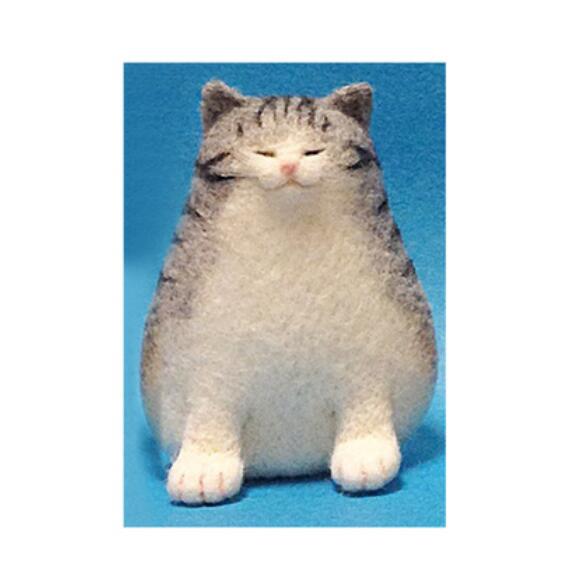 Novice Cat Wool Felt wool needlepoint kit wool felt needle felting decoration craft needlecraft: X
