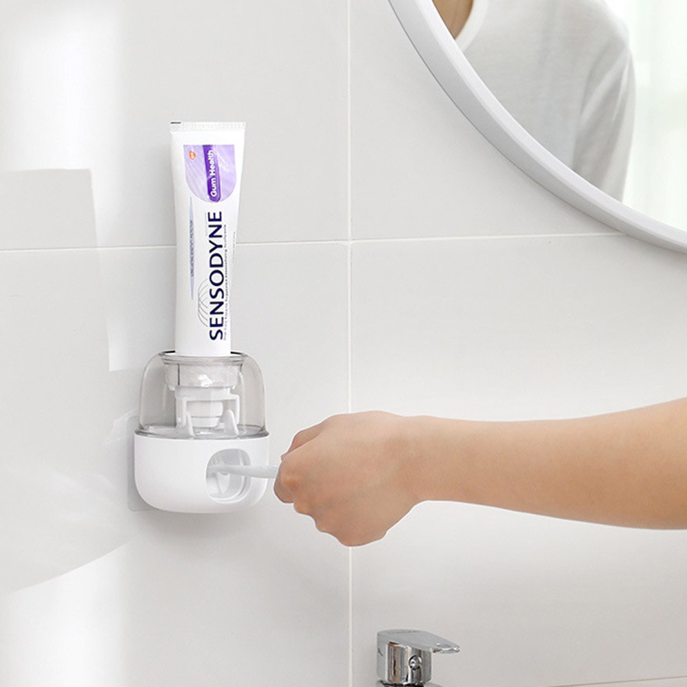 Automatic Toothpaste Dispenser Wall MountedTooth Paste Bathroom Accessories For Bathroom Daily Living Squeezing Aids PR