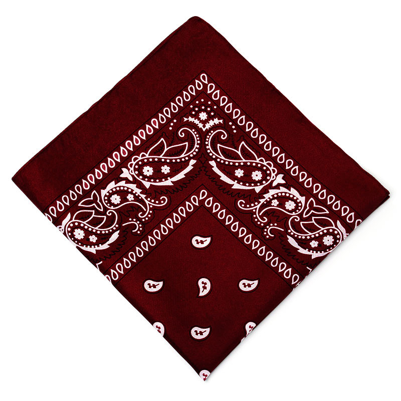 Unisex Mannen Vrouwen Bandana Haarband Cowboy Heren Biker Sport Hoofddeksels Pols Hairwrap Paisley Hoofd Wrap Vierkante Sjaal: Rood