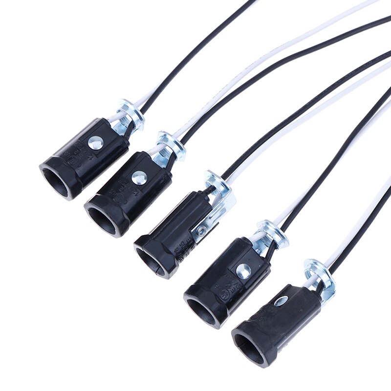 5 pièces de base de candélabre  e12 douilles de lampe sans clé 20cm fils accessoires d'éclairage d'ampoule pièces de rechange