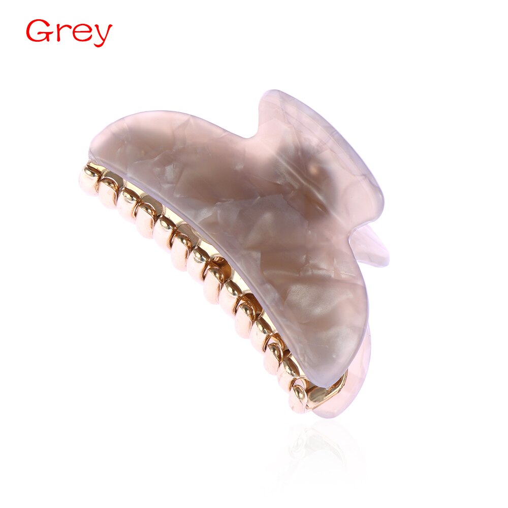 1pc Barrette Crab Clamp Clips Girls Hair Updo Hairpin Hairdress Styling Tool Women Hair Claw Banana Hair Clips: grey 1