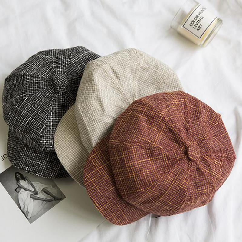 Yoolhamy Newsboy Hoed voor Vrouwen Vintage Klassieke Achthoekige Cabbie