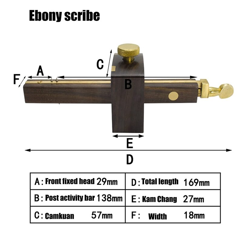 Mortise Gauge - Woodworking Scriber Marking Gauge, Wood Sliding Scraper Scribe Carpenter, Measuring Tool For Woodworking