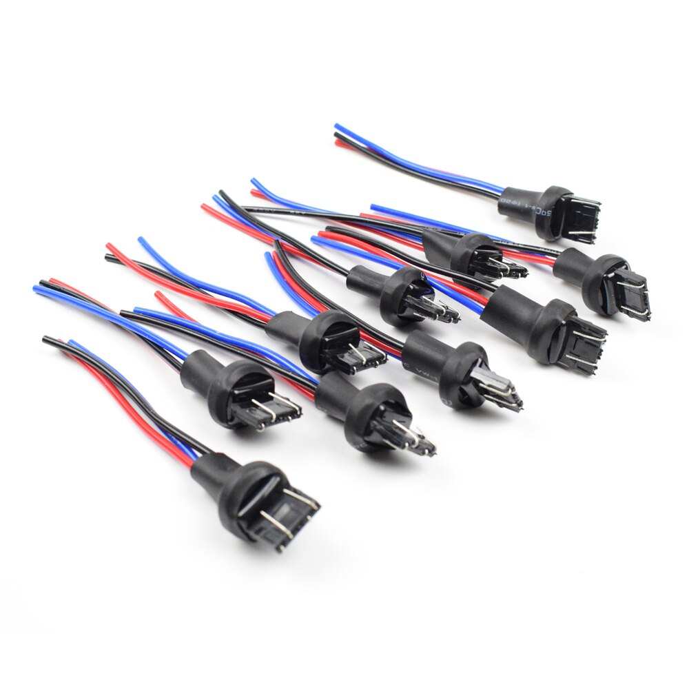 Socket Plug 7443 7444 T20 Wire Connector Switchback Light Bulb Adapter Holder 2Pcs Dyoung