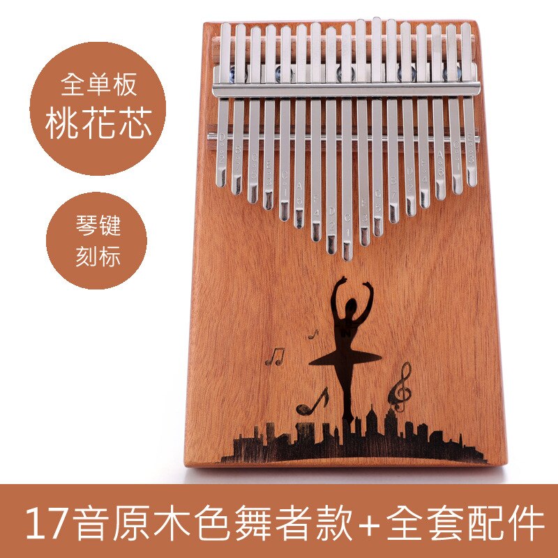 Kalimba 17 tasti Thumb Piano strumenti musicali in legno di alta qualità Mbira Body con libro di apprendimento Kalimba Piano regalo di natale: Dancing