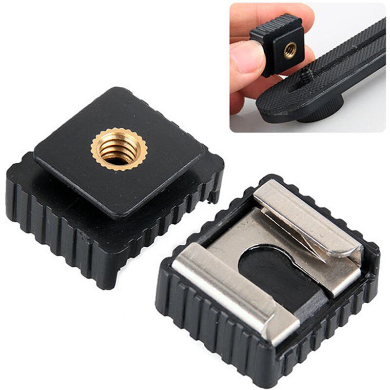 Blitz Kalten Schuh geistig Halterung montieren Adapter 1/4 &quot;Schraube für Studio Speedight Stativ