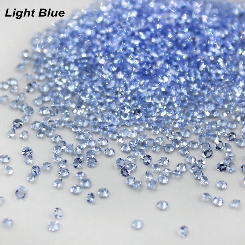 1440 unids/lote 1,3mm gemas Multicolor de Arte de uñas Micro diamantes de imitación Mini decoración de uñas ACCESORIOS DE MANICURA: light blue