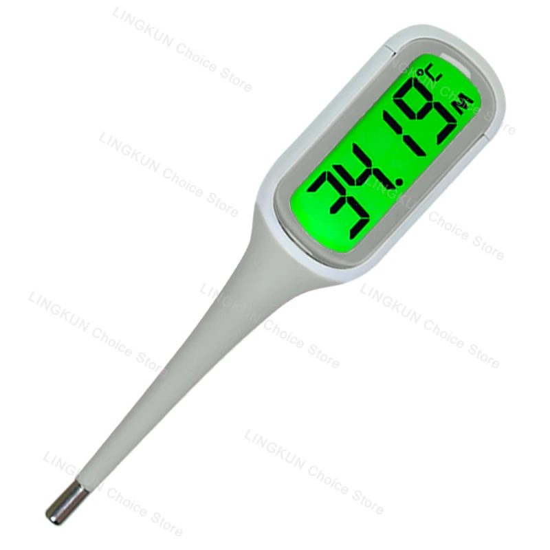 Termómetro rápido de silicona 9S para fiebre, termómetro Digital infrarrojo para el cuerpo Basal, pantalla LED de temperatura Rectal para axila Oral: 4
