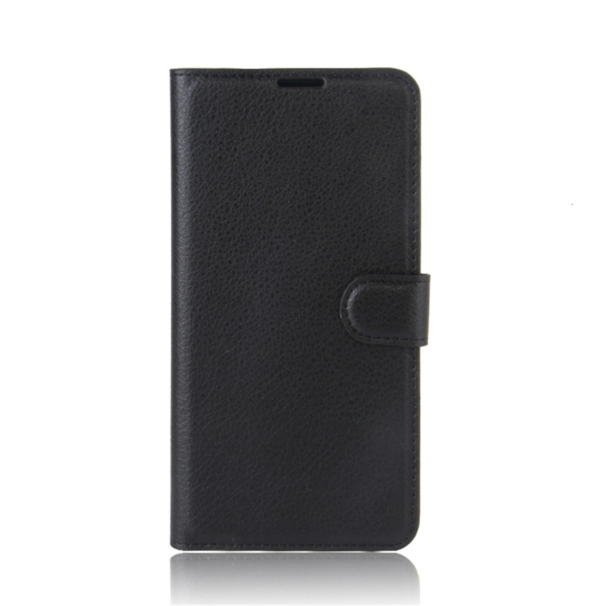 Voor Huawei Y7 Hoesje Flip Lederen Telefoonhoesje Voor Huawei Y7 Portemonnee Lederen Hoes Voor Huawei Y7: Black
