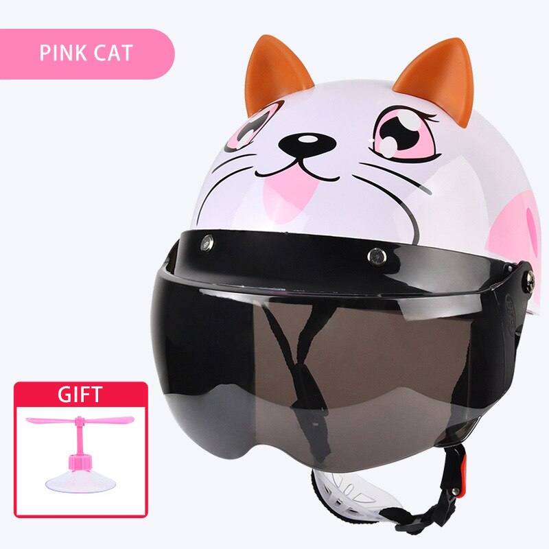 GOPLUSS Kid Safety Bike Helmets High Density PC Cartoon Skating Child Cycling Riding Kids Bicycle Helmets Skiing Safety Helmet: Pink cat