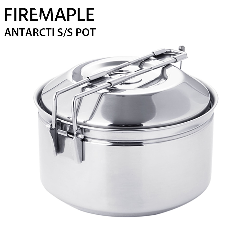 Fire Maple Antarcti Stainless Steel Cooking Pot Outdoor Foldable Camping Cookware S304 1L 402g