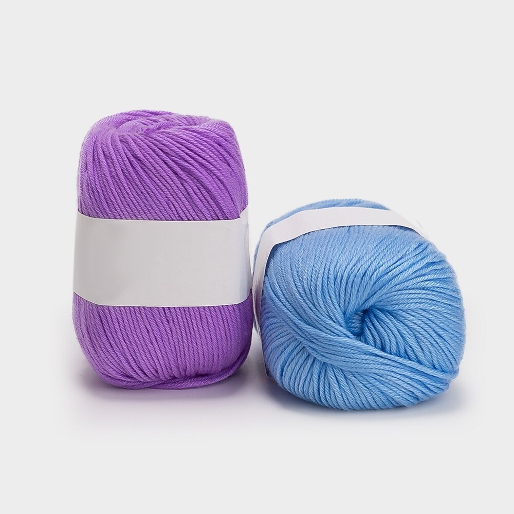 10pcs/box Colourful DIY Soft Milk Cotton Yarn Baby Wool Yarn for Knitting Children Hand Knitted Yarn Blanket Yarn Crochet