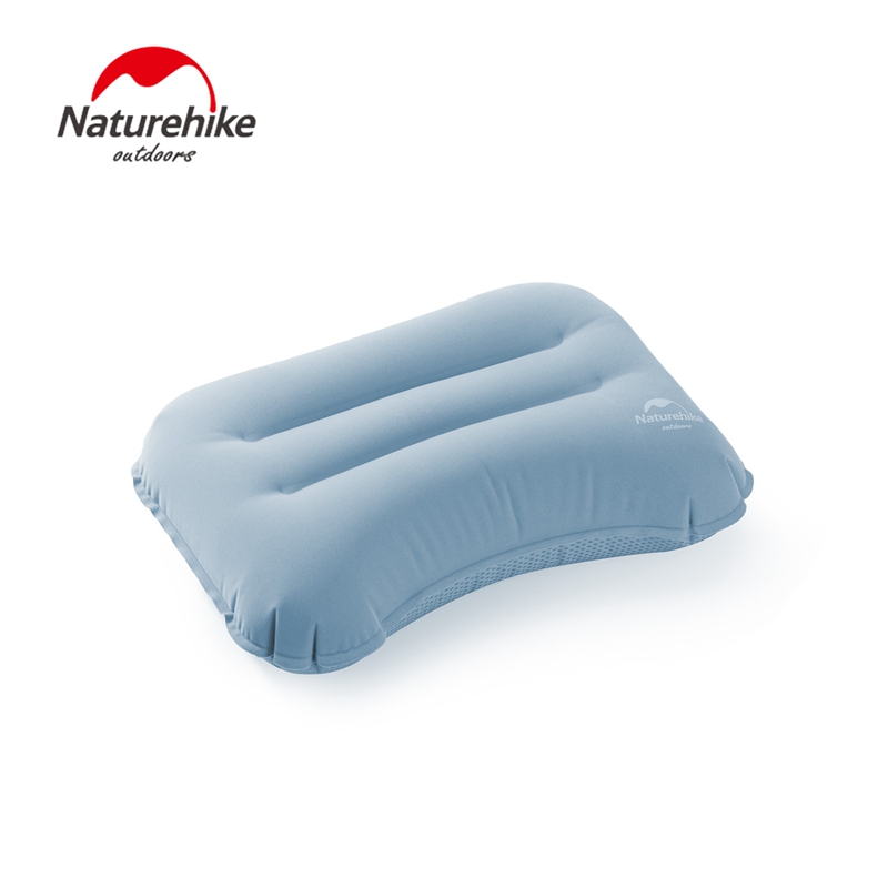 Cuscini di sonno di campeggio del cuscino di viaggio portatile all'aperto comodo del cuscino gonfiabile di Naturehike: Blu