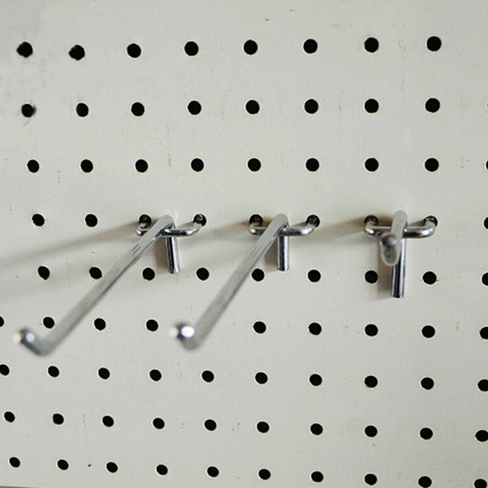 10pcs Wall Mounted Home Supermarket Display Hanger Pegboard Hook Retail Shop Space Saving Iron Storage Holder DIY Accessories