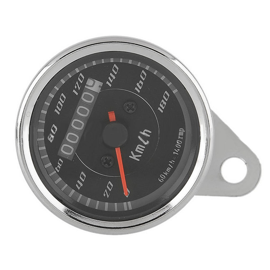 Universal Motorcycle Motorbike Dual Odometer Speedometer Gauge