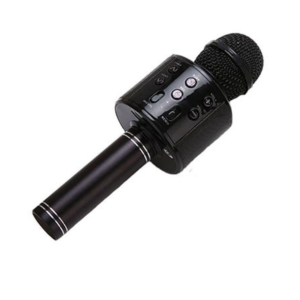 KTV Wireless Karaoke Microphone Bluetooth Handheld Portable Speaker Home KTV Player with LED Lights Christmas Birtay Home Party: Black