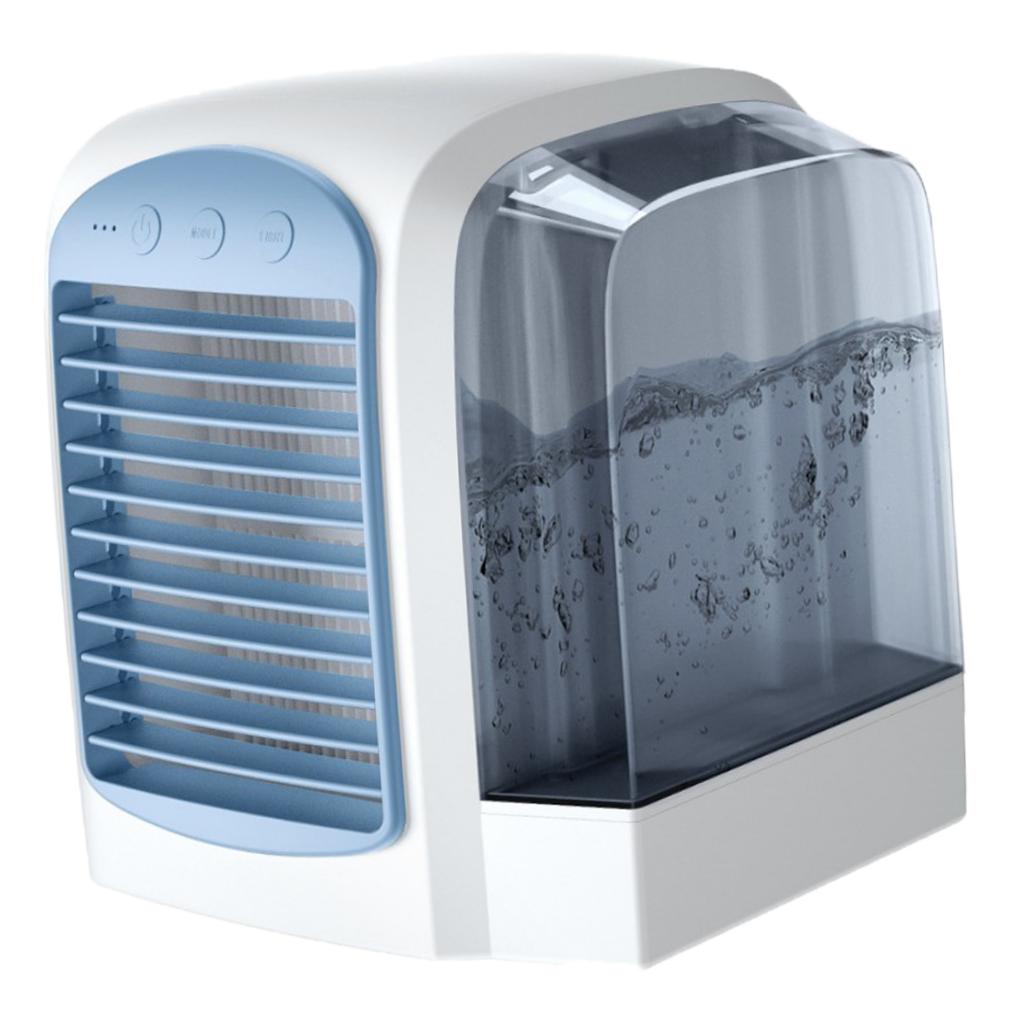 Portable Indoor Desktop Cooling Evaporative Cooler Air Cooler Fan w/ Water Tank: Blue